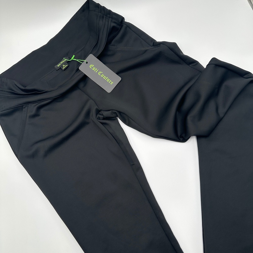 Esti Couture Yoga Pants Womens XL Black New EJ019 Athletic Leggings Trousers